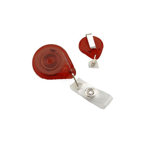 Translucent Premium Twist-Free Badge Reels With Belt Clips - 25pk