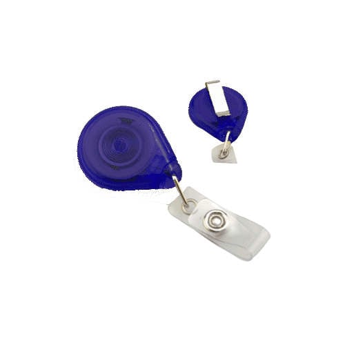 Translucent Premium Twist-Free Badge Reels With Belt Clips - 25pk