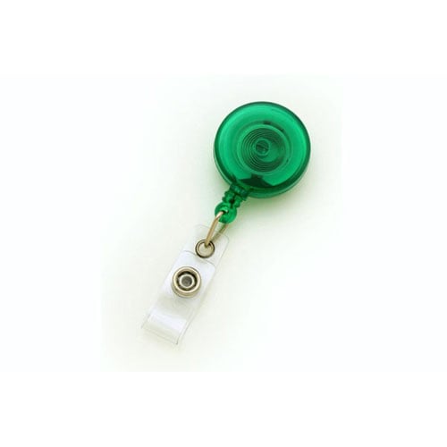 Translucent Round Badge Reel with Slide Clip - 25pk