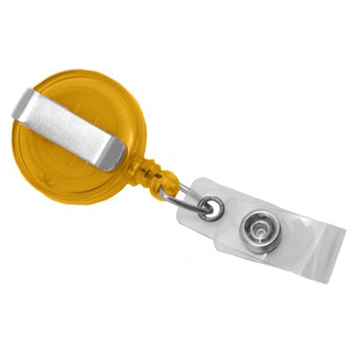 Translucent Round Badge Reel with Slide Clip - 25pk