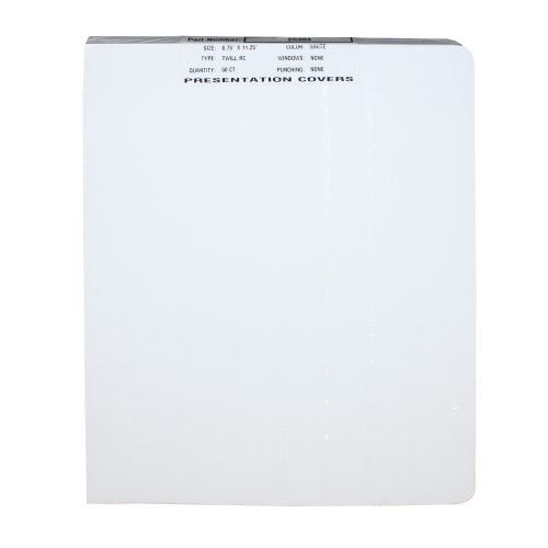 Twill White 8.75" x 11.25" Covers 50pk - 25304