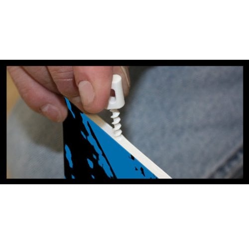 White Twist 'N' Hook for Mounting Foam and Gator Board - 100/Pack