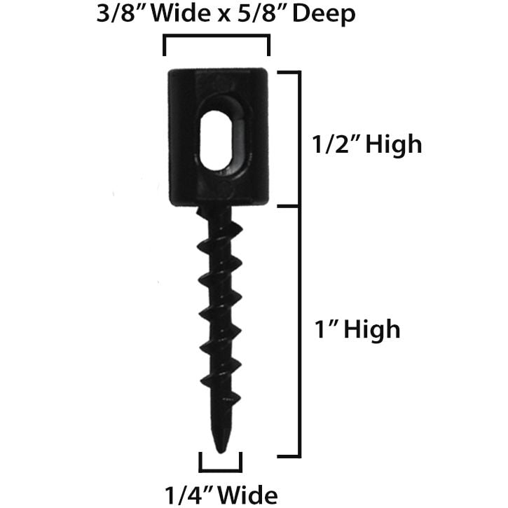 Black Twist 'N' Hook for Mounting Foam and Gator Board - 100/Pack