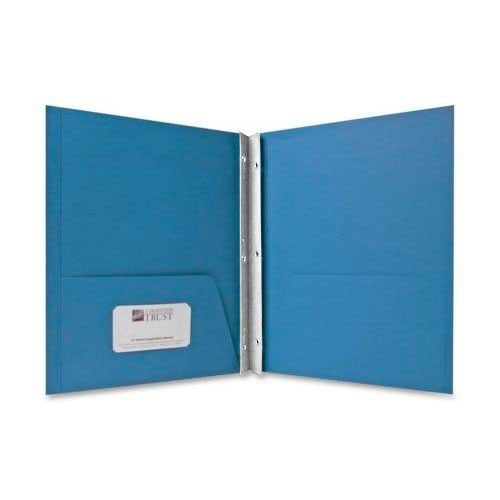 Sparco Light Blue Two Pocket Report Cover With Fasteners - 25pk