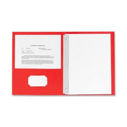 Sparco Two Pocket Report Covers With Fasteners - 25pk