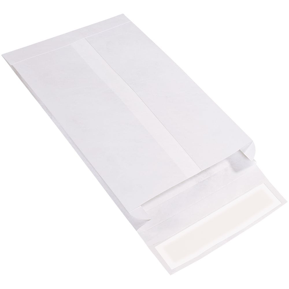 10 x 13 x 2" White Expandable Tyvek�� Envelopes (End Opening) - 100pk