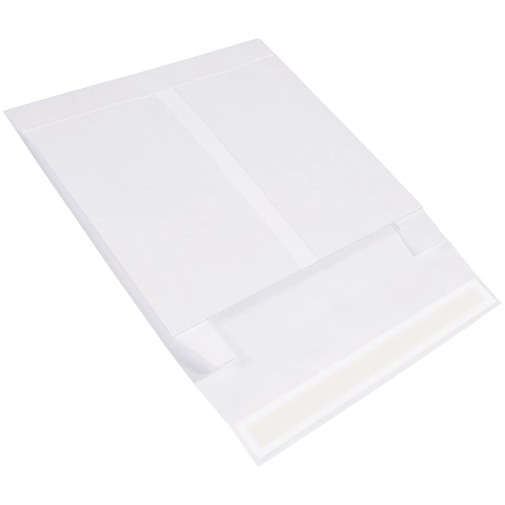 12 x 16 x 4" White Expandable Tyvek�� Envelopes (Side Opening) - 50pk