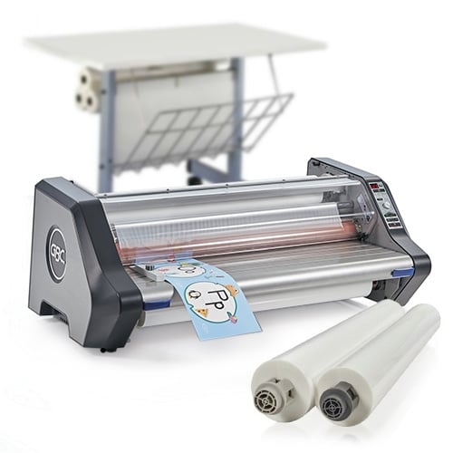 GBC Ultima 65 Deluxe School Laminator Starter Kit with 2 Rolls Of Film And Optional Work Station
