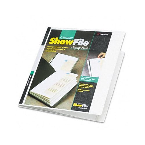 Cardinal White Custom ShowFile 24 Pocket Presentation Book - 12pk