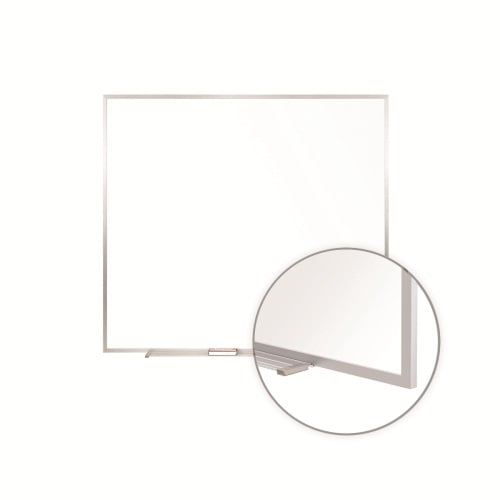 Ghent 48.5" x 48.5" Non-Magnetic Acrylate Whiteboard with Aluminum Frame
