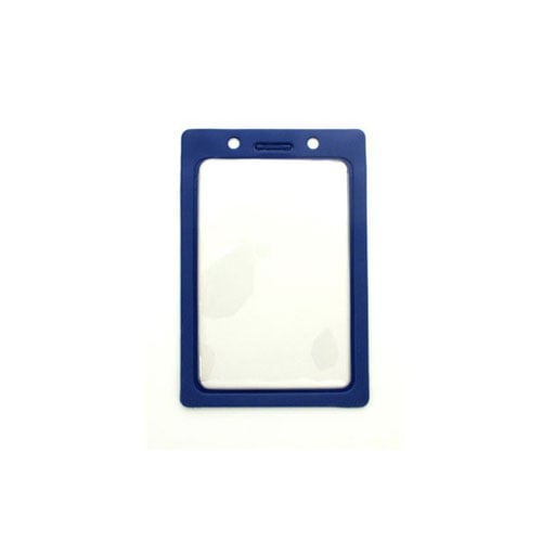 Vertical Vinyl Color-Frame Badge Holder (3-7/16" x 2-1/4") - 100pk