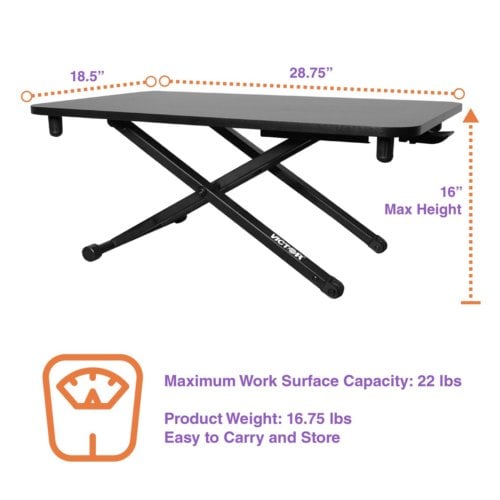 Victor DCX110 Height Adjustable Laptop Desk/Riser