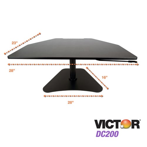 Victor High Rise Adjustable Stand-Up Desk Converter - DC200