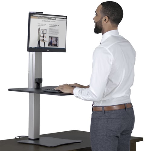 Victor High Rise Electric Single Monitor Standing Desk - DC400