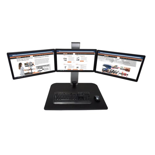 Victor High Rise Electric Triple Monitor Standing Desk - DC475