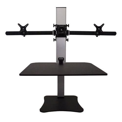 Victor High Rise Electric Triple Monitor Standing Desk - DC475