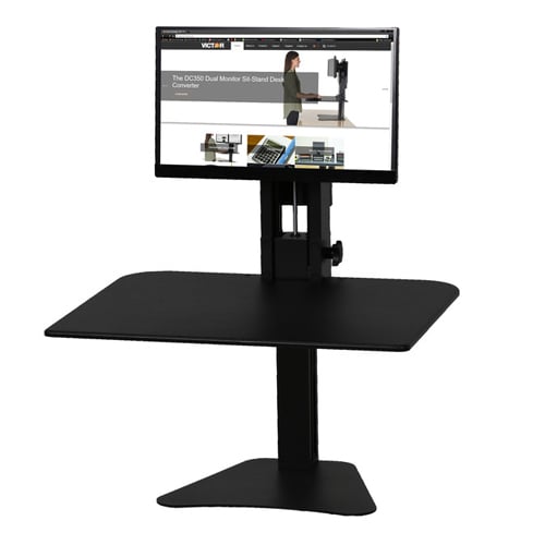 Victor High Rise Manual Single Monitor Standing Desk - DC300