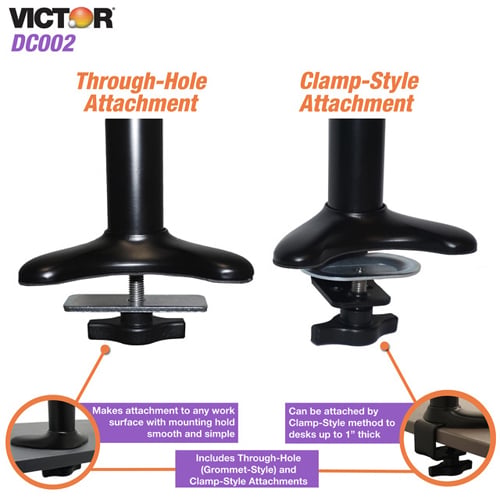 Victor High Rise Monitor Mount with Single and Dual Arm Components - DC002