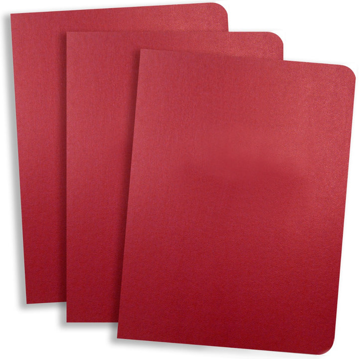 Vinyl Report Covers [8 ¾" x 11 ¼", No Window, Round Corners, Unpunched, Red] (100 Covers / Box) Item#030206REDD