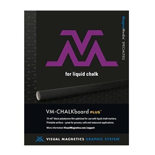 Visual Magnetics CHALKboard Plus 48" x 100' Magnetic Receptive Print Media for Liquid Chalk