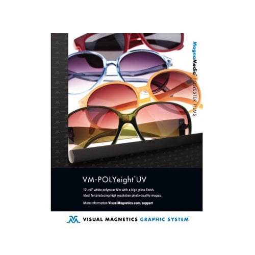 Visual Magnetics POLYeight UV 12mil 60" x 100' Gloss Magnetic Receptive Print Media