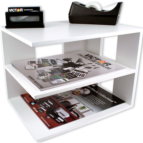 Victor Desktop Corner Shelf (Pure White) - W1120