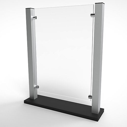 Waddell 24" x 19" Countertop Protective Acrylic Shield/ Sneeze Guard - SG1