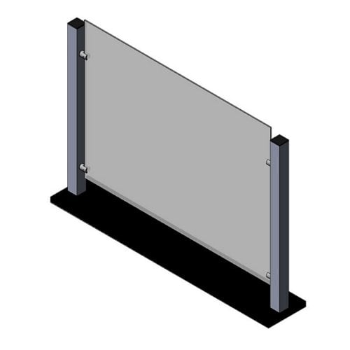Waddell 25" x 35" Countertop Protective Acrylic Shield/ Sneeze Guard - SG1-2430