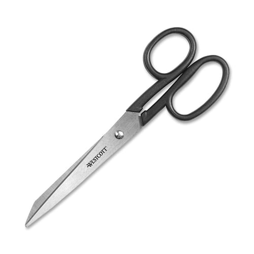 Westcott All-Purpose Lighweight Black 8" Straight Stainless Steel Scissors