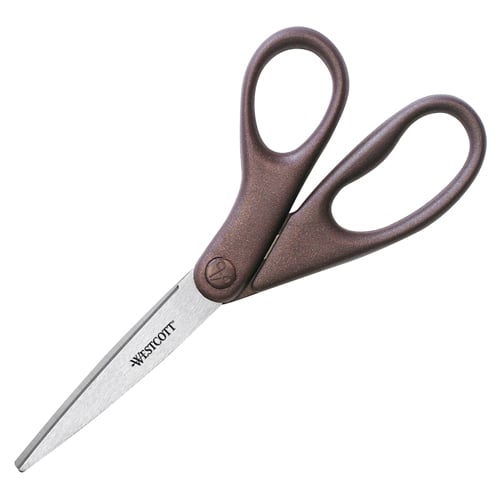 Westcott Design Line Burgundy 8" Straight Stainless Steel Scissors