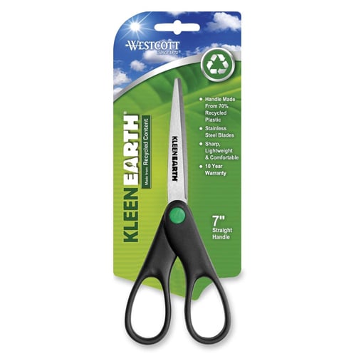 Westcott Kleenearth 7" Straight Stainless Steel Scissors