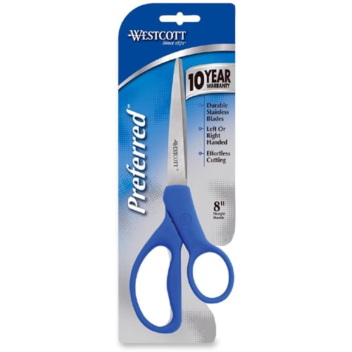 Westcott Preffered 8" Straight Stainless Steel Scissors