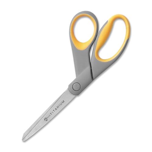 Westcott Titanium Bonded 8" Bent Scissors with Soft Grip Handles