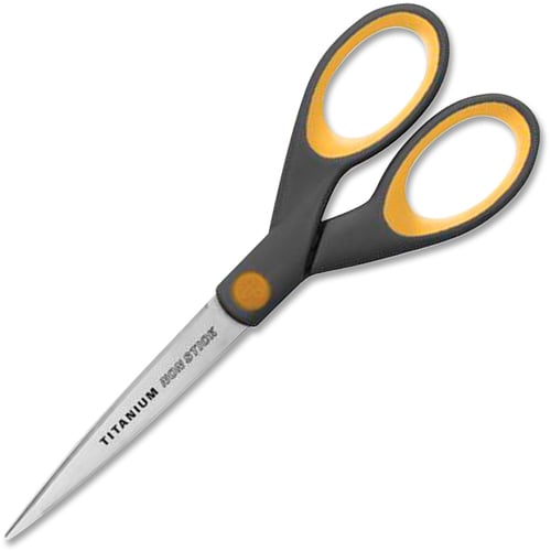 Westcott Titanium Non-stick 7" Straight Scissors with Comfort Grip Handles
