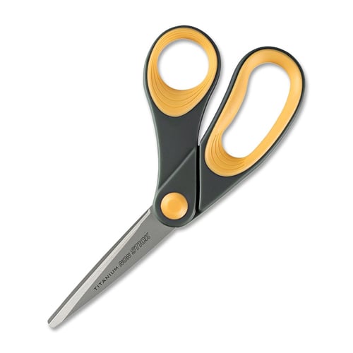 Westcott Titanium Non-stick 8" Bent Scissors with Comfort Grip Handles