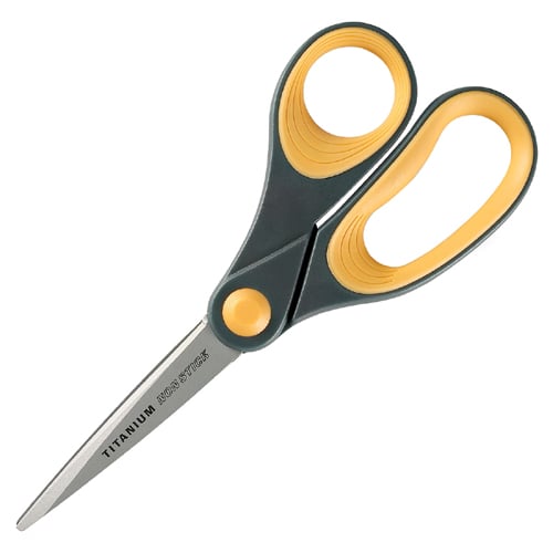 Westcott Titanium Non-stick 8" Straight Scissors with Comfort Grip Handles