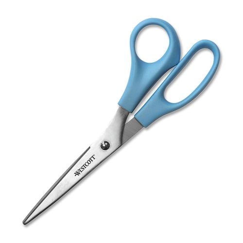 Westcott Value Blue 8" Straight Stainless Steel Scissors