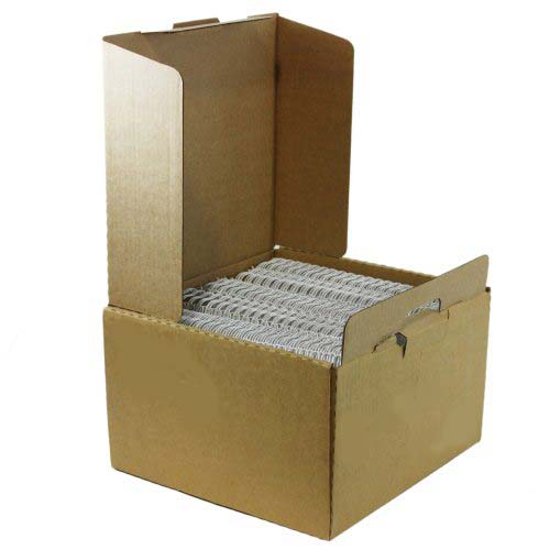 White 1-1/4" 2:1 Pitch Twin Loop Wire - 50pk