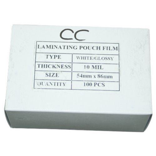 White 10mil Credit Card Laminating Pouches - 100pk