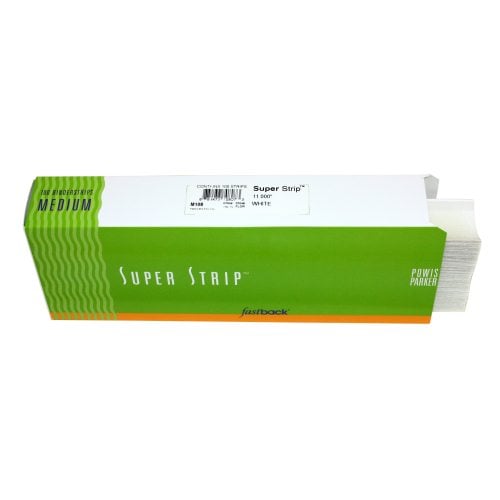 White 11" Medium Powis Parker Fastback Super Strips (400/Case) - 56MFBWHITE