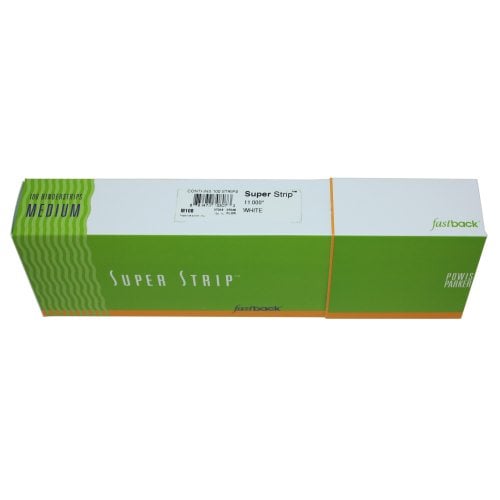 White 11" Medium Powis Parker Fastback Super Strips (400/Case) - 56MFBWHITE