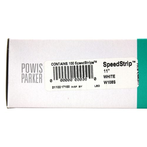 White 11" Wide Powis Parker Fastback Speed Strips - W108S