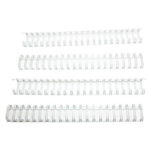 White 3/4" 2:1 Pitch Twin Loop Wire - 50pk