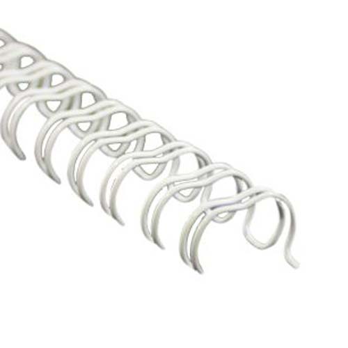 White 5/16" 3:1 Pitch Twin Loop Wire - 100pk