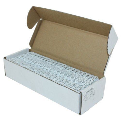 White 5/8" 2:1 Pitch Twin Loop Wire - 50pk