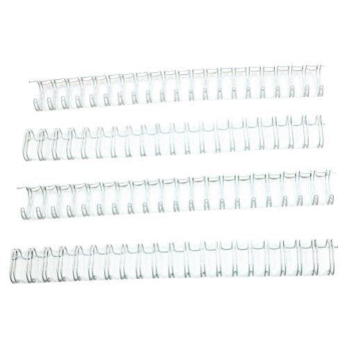 White 5/8" 2:1 Pitch Twin Loop Wire - 50pk