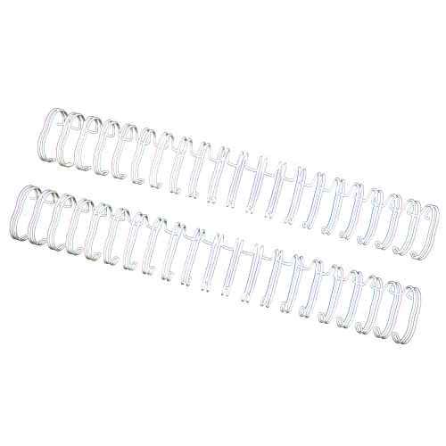 White 7/8" 2:1 Pitch Twin Loop Wire - 50pk