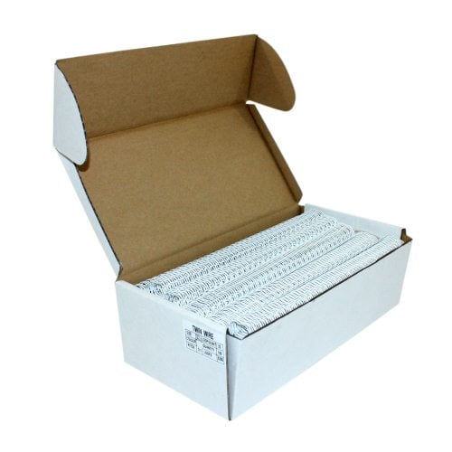 White 9/16" 3:1 Pitch Twin Loop Wire - 100pk