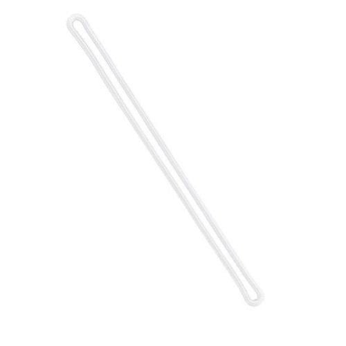 White 9" Plastic Luggage Loops - 100pk