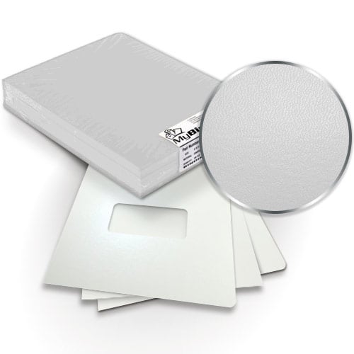 White A4 Size Regency Leatherette Vinyl Covers - 100pk